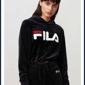 Aitana Crop Velour Fila Hoodie